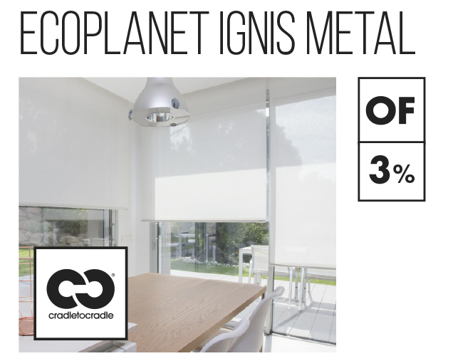 Tejido ecologico Bandalux Ecoplanet Ignis Metal - Distribuidor Marbella Málaga Arte Villa